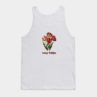 Tulip Tulips Vintage Minimalist Flora Positive Art Deco Tank Top